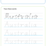 Australian Handwriting Worksheets Victorian Modern Cursive