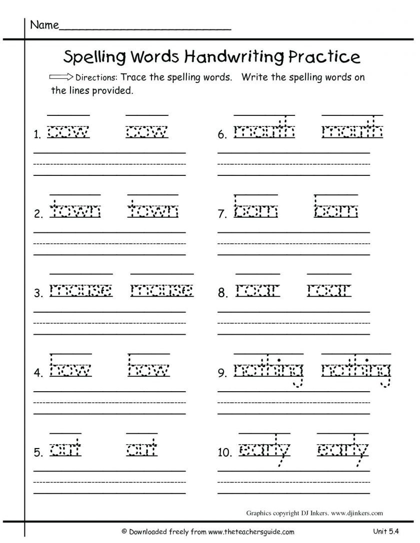 037 Blank Handwriting Worksheets For Kindergarten Db excel