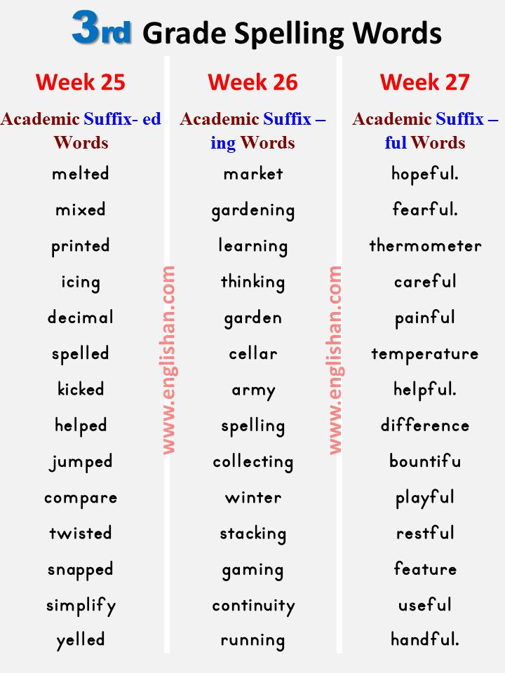 3rd Grade Spelling Words List PDF 3rd Grade Spelling Words Grade 