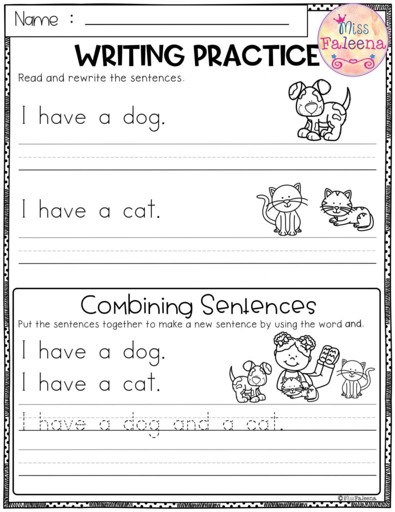 Free Writing Worksheets For Kindergarten | Handwriting Worksheets