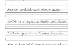 4th Grade Cursive Writing Worksheets Worksheets Master