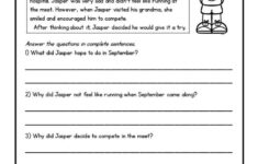 4th Grade Worksheets Spelling 2nd Grade Reading Comprehension Free