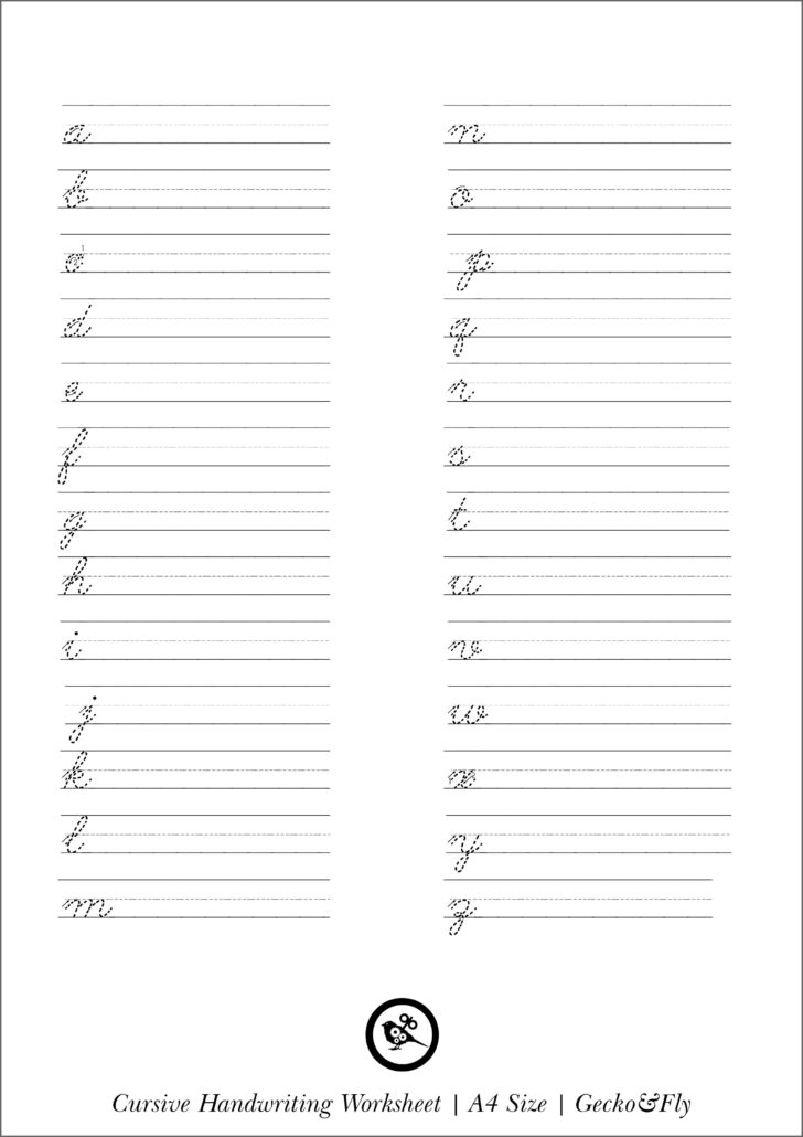 Handwriting Free Printable Worksheets