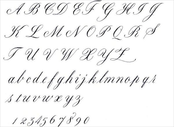 8 Fancy Cursive Letters JPG Vector EPS AI Illustrator Free 