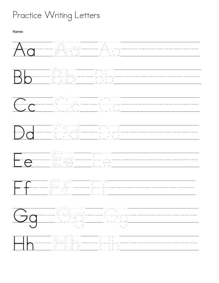 Abc Handwriting Practice Printables Thekidsworksheet | Handwriting ...