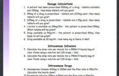 All Worksheets Nursing Dosage Calculation Practice Worksheets Printable