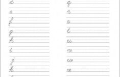 Beautiful Penmanship Handwriting Worksheet Practice Print Printable
