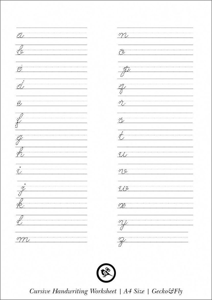 Beautiful Penmanship Handwriting Worksheet Practice Print Printable 