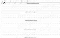 Beginner Level 1 Copperplate Calligraphy Alphabet Worksheet With