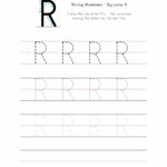 Big Letter R Writing Worksheet The Learning Site