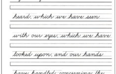 Blank Handwriting Worksheets For Kindergarten Worksheet For