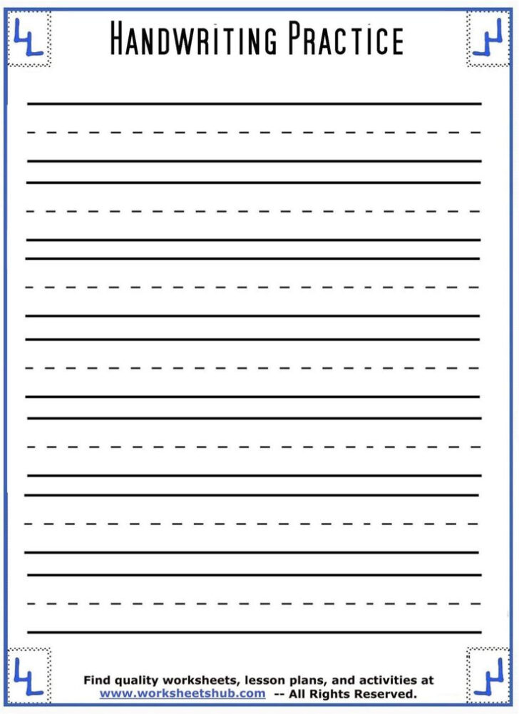 Free Handwriting Practice Worksheets