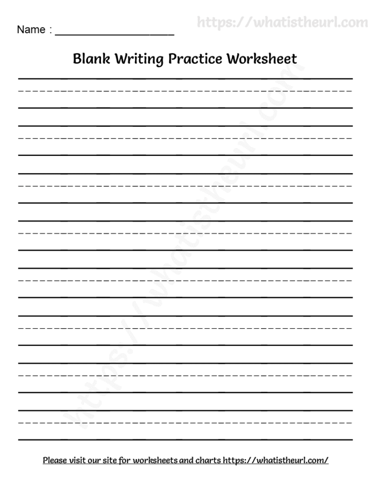 Blank Handwriting Practice Sheets