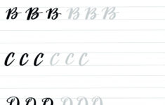 Brush Lettering Alphabet Printable Practice Sheets Hand Lettering