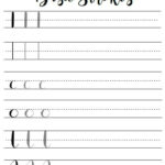 Brush Lettering Practice Worksheets Basic Strokes Basic Etsy