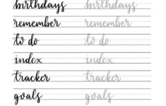 Bullet Journal Modern Calligraphy Brush Lettering Practice Etsy