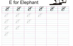 Cursive Captial Letter E Worksheet