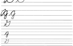 Cursive Handwriting Practice Free Download
