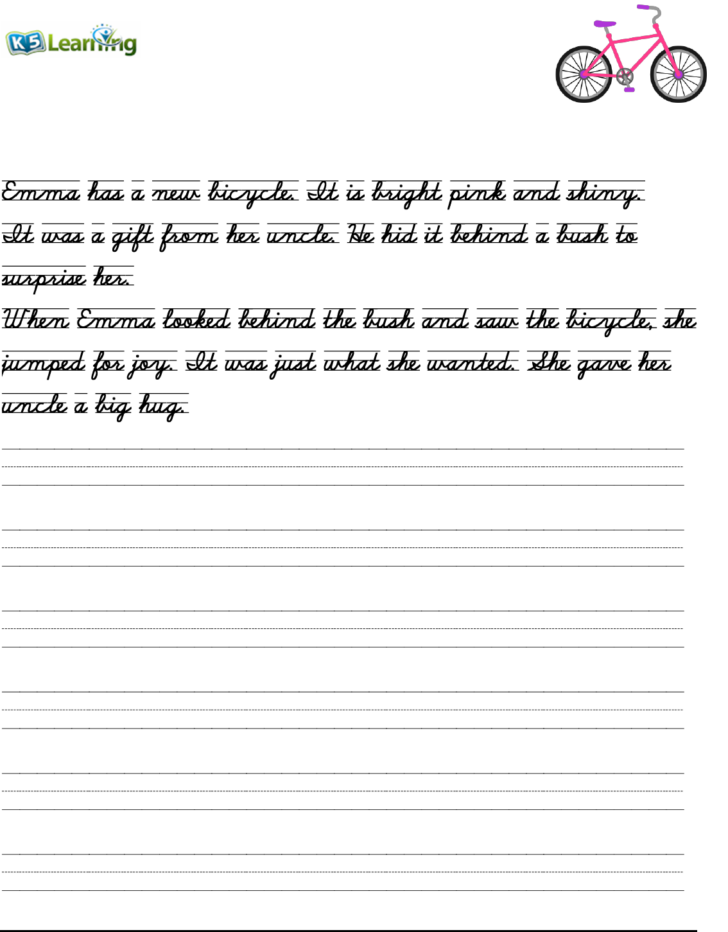 Handwriting For Adults Worksheets