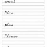 Cursive Handwriting Worksheet Works Kind Worksheets