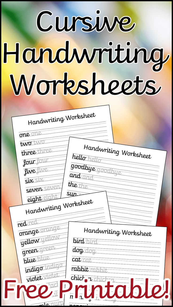 Cursive Handwriting Worksheets For Middle School Download Printable 