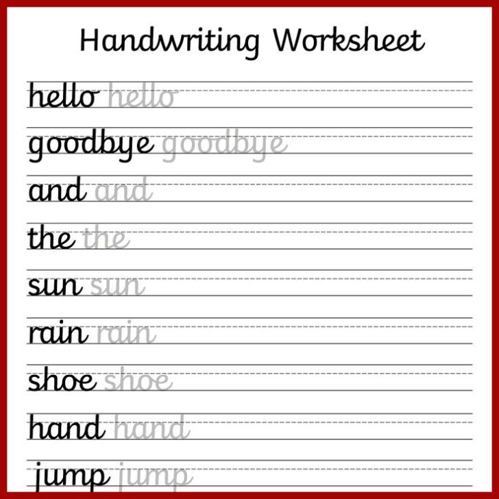 Free Printable Handwriting Pages