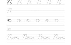 Cursive N Free Cursive Writing Worksheet For Small And Capital N Practice