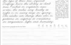 Cursive Practice Paragraphs Kidz Activities By Cursive Handwriting
