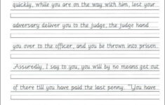 Cursive Sentences Worksheets Printable Cursive Handwriting Worksheet
