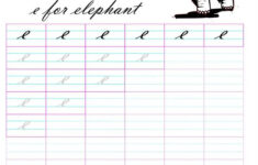 Cursive Small Letter E Worksheet Cursive Small Letters Letter E
