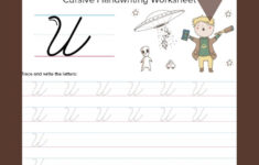Cursive Uppercase U Worksheet Handwriting Worksheets Teaching