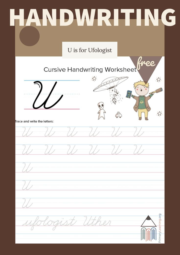 Cursive Uppercase U Worksheet Handwriting Worksheets Teaching 