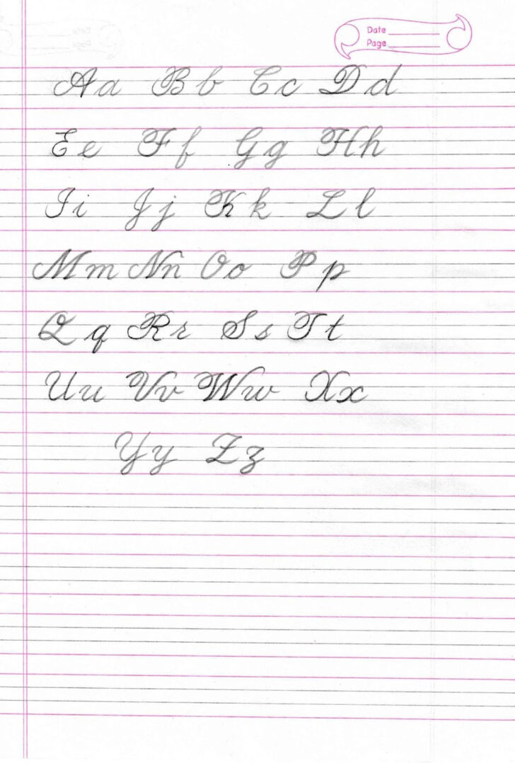 Cursive Alphabet Handwriting Worksheets