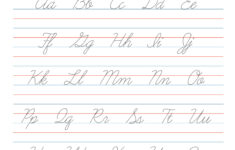 Cursive Writing Alphabet Worksheets 26 Letters Etsy