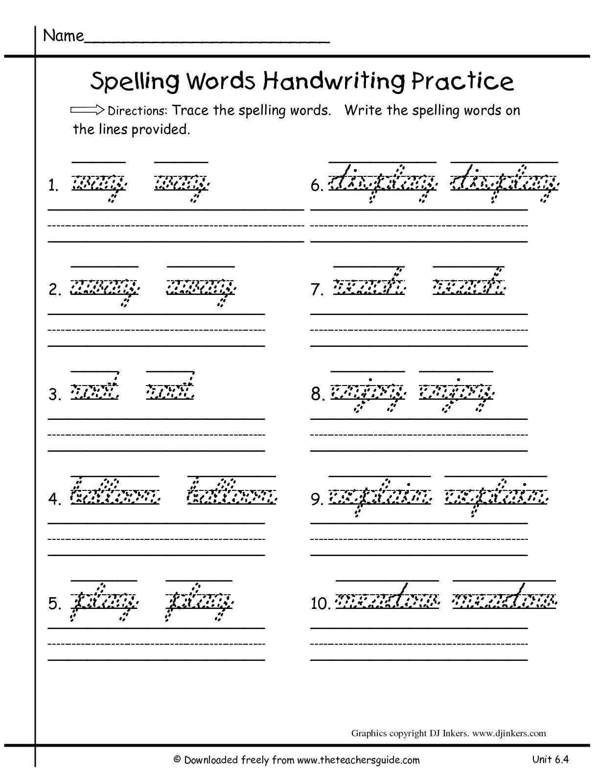 5th Grade Handwriting Worksheets Handwriting Worksheets