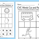 CVC Words Cut And Paste Worksheets U CVC Worksheets CVC