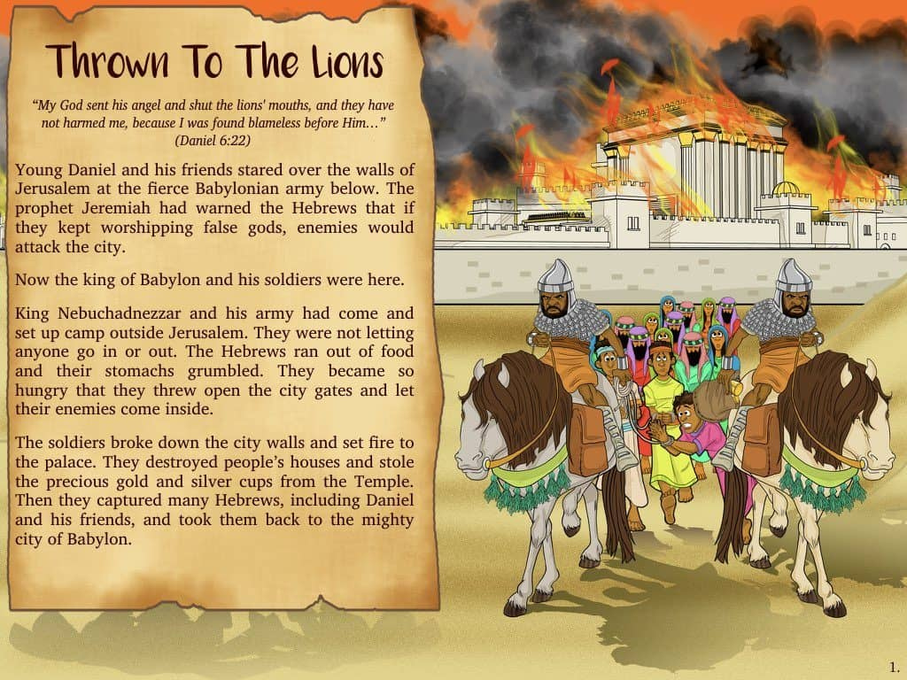 Daniel Bible Story Daniel And The Lion s Den Thrown To The Lions