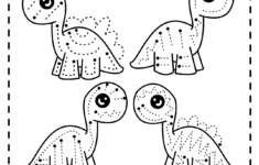 Dinosaur Prewriting Tracing Handwriting Worksheets Printable