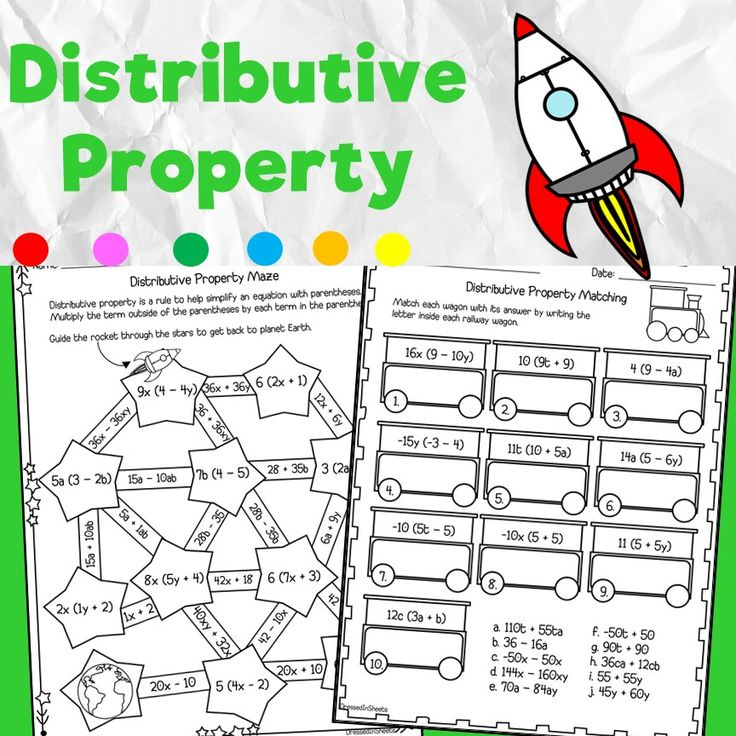 Distributive Property Worksheets Made By Teachers Distributive 