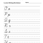 Easy Cursive Writing Worksheet Free Printable Educational Worksheet