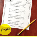 Editable Name Tracing Sheet Preschool Writing Preschool Names