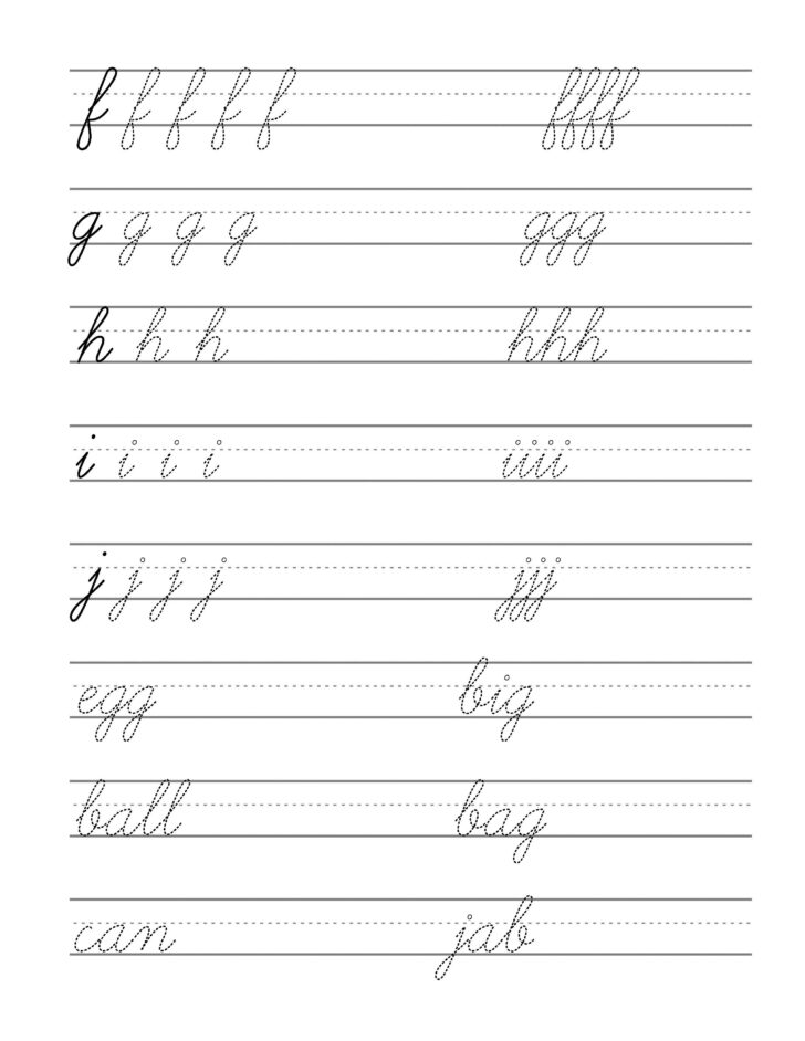 Beginner Cursive Handwriting Worksheets