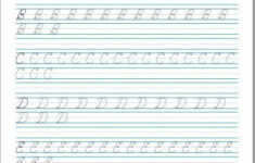 Free Beginning Cursive Writing Template Part 3 Cursive Writing