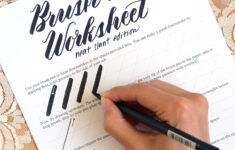 Free Brush Pen Calligraphy Worksheet Neat Slant Edition The Postman