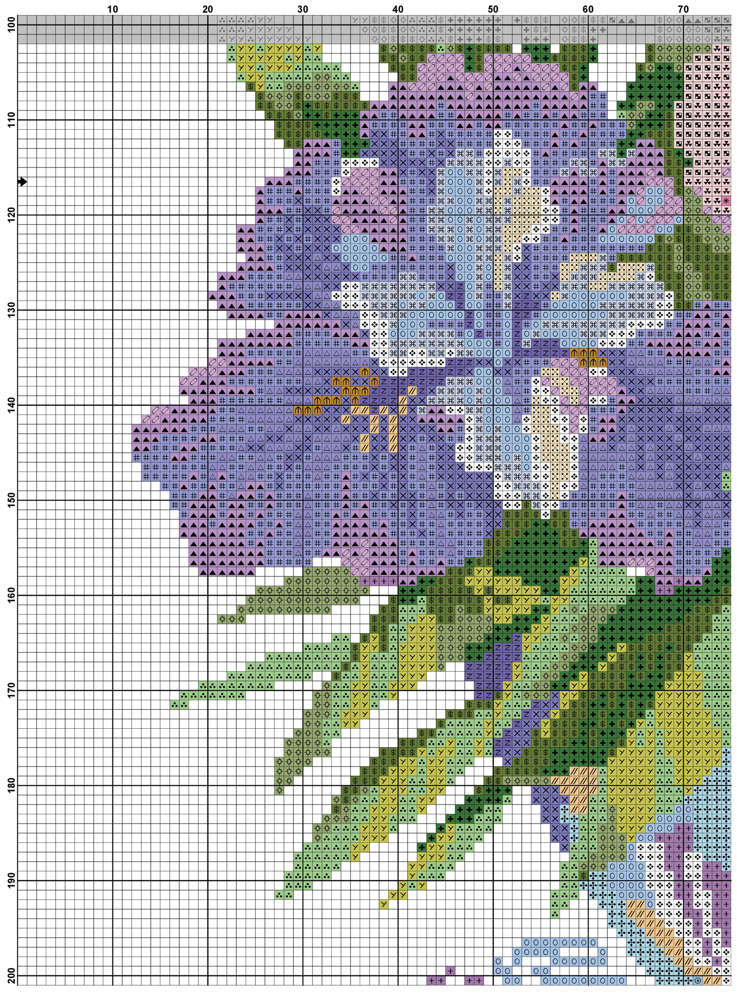 Free Cross Stitch Pattern Irises DIY 100 Ideas