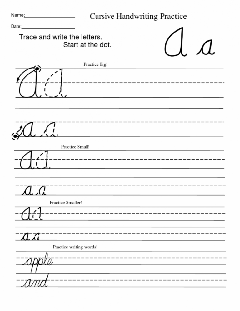 Free Handwriting Practice Worksheets Pictures Misc Free Preschool ...