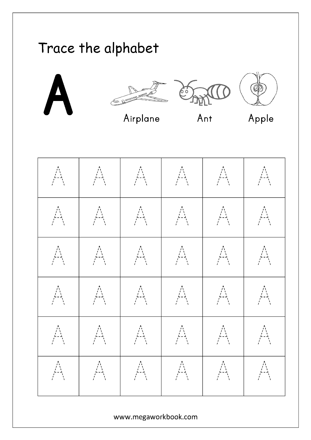Free Printable Alphabet Letters Upper And Lower Case Tracing 