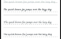 Free Printable Handwriting Practice Worksheets For Adults PDF