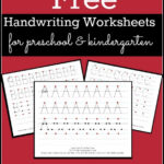 Free Printable Handwriting Worksheets For Preschool Kindergarten