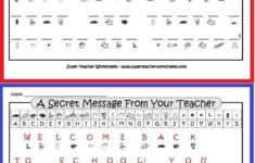 Free Printable Secret Code Worksheets Back To School Secret Message In